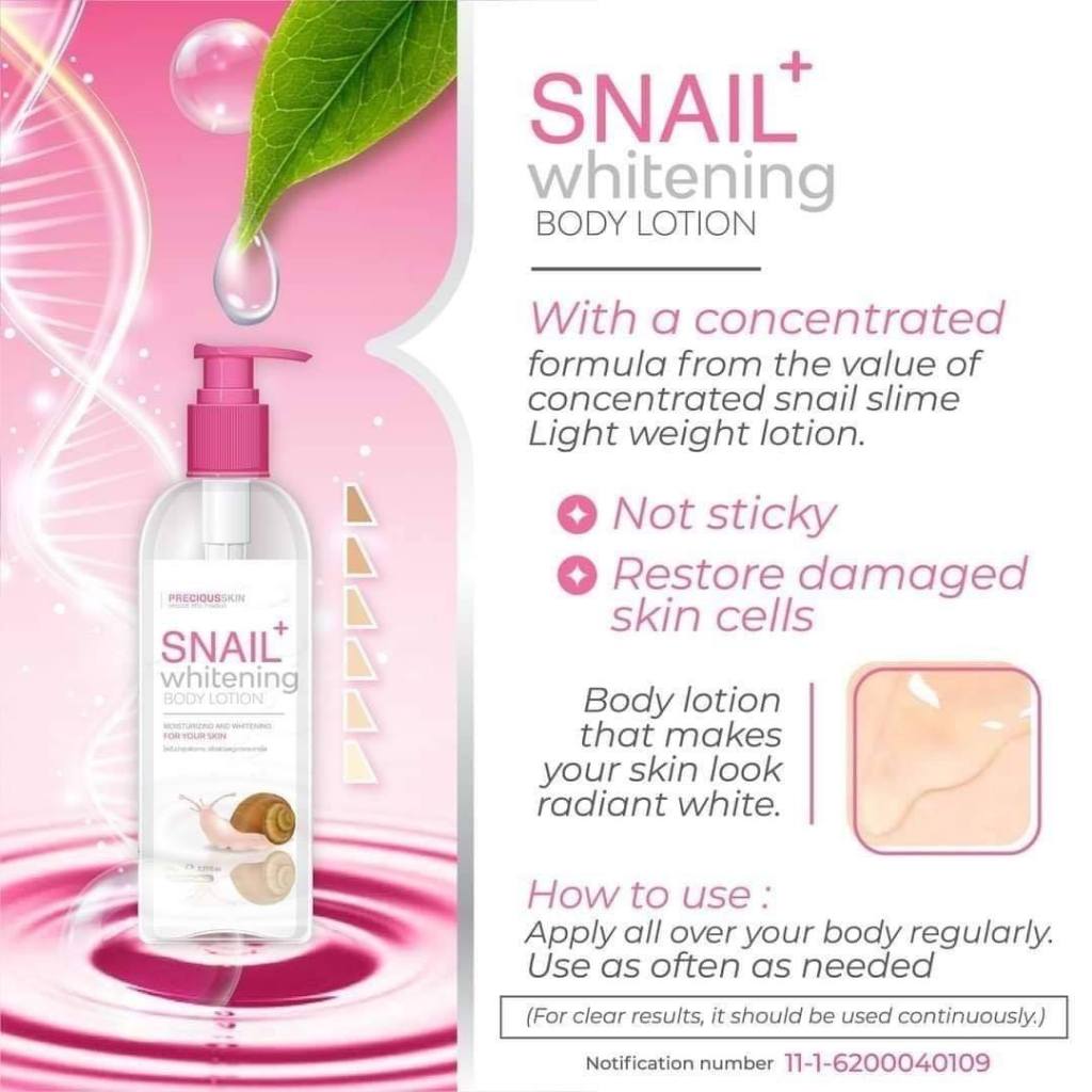 [SG INSTOCK] PRECIOUS SKIN THAILAND SNAIL WHITENING BODY LOTION 230ML