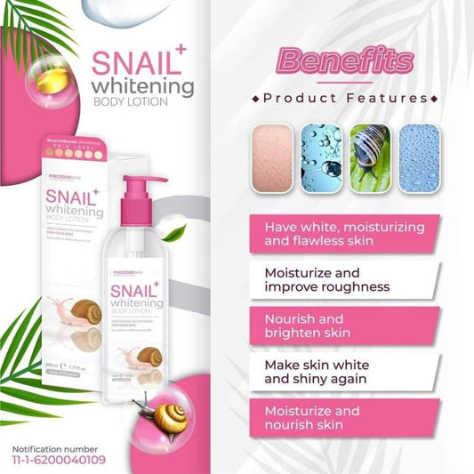 [SG INSTOCK] PRECIOUS SKIN THAILAND SNAIL WHITENING BODY LOTION 230ML