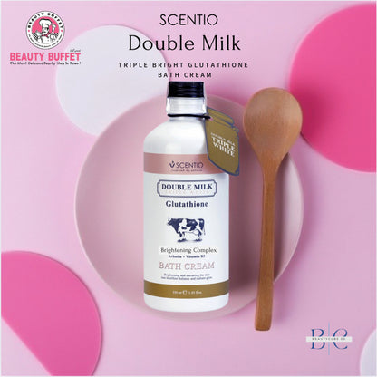 [SG INSTOCK] SCENTIO BEAUTY BUFFET DOUBLE MILK TRIPLE BRIGHT GLUTATHIONE BATH CREAM 350ML