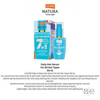 [SG INSTOCK] New Packaging! LOLANE Natura Daily Hair Serum 7-in-1 50ml