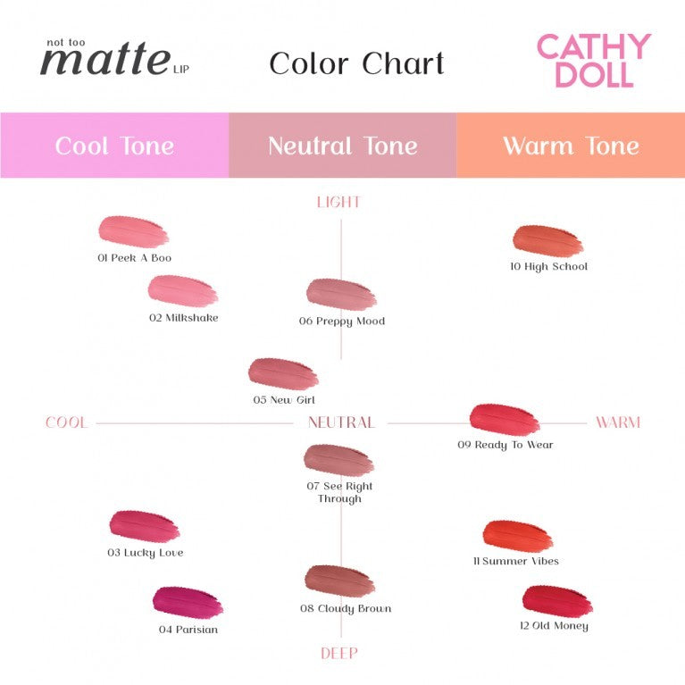 [SG INSTOCK] Cathy Doll Cathy Doll Not Too Matte Lip 2.9g.
