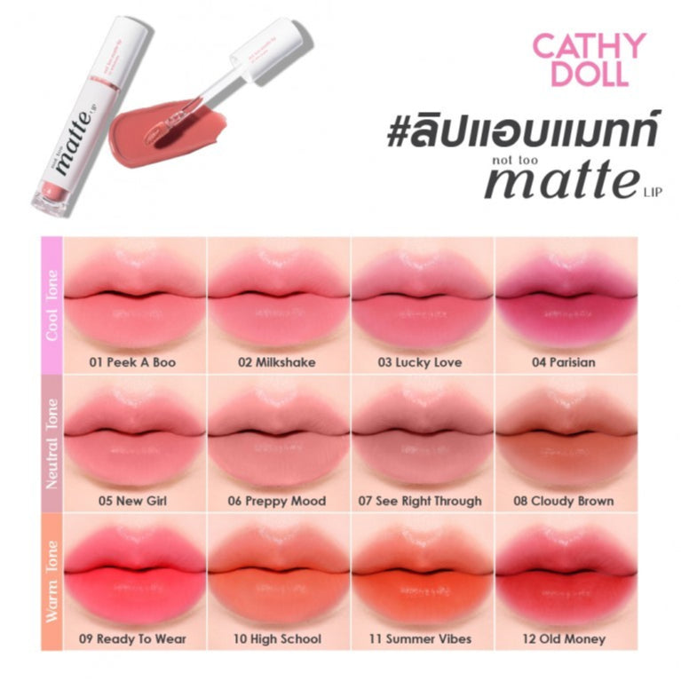 [SG INSTOCK] Cathy Doll Cathy Doll Not Too Matte Lip 2.9g.