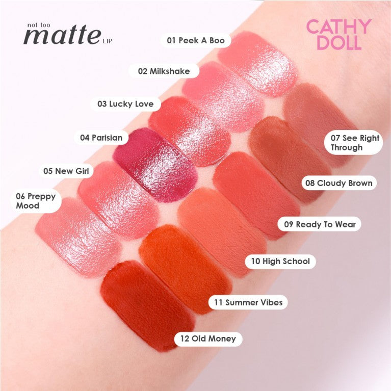 [SG INSTOCK] Cathy Doll Cathy Doll Not Too Matte Lip 2.9g.