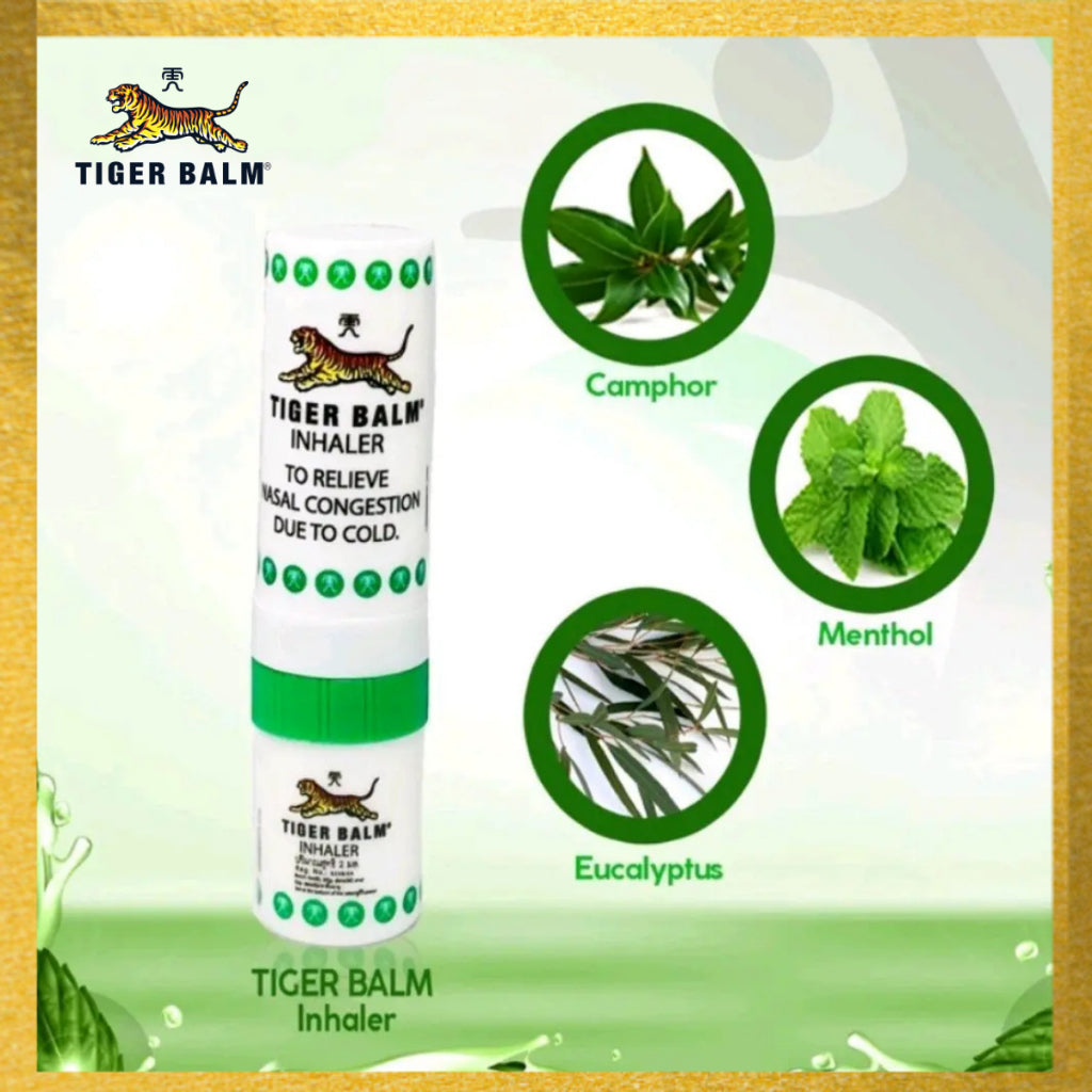 (SG INSTOCK) TIGER BALM MENTHOL RELIEVE NASAL CONGESTION INHALER 2ML