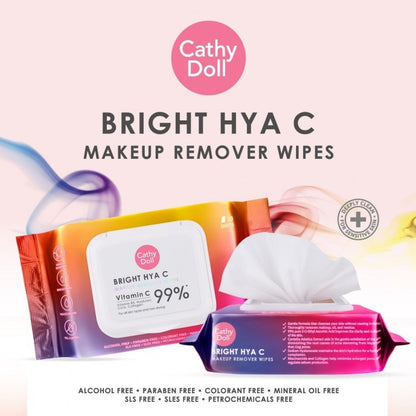 [SG INSTOCK] Cathy Doll Bright Hya C Makeup Remover Wipes 30Sheets