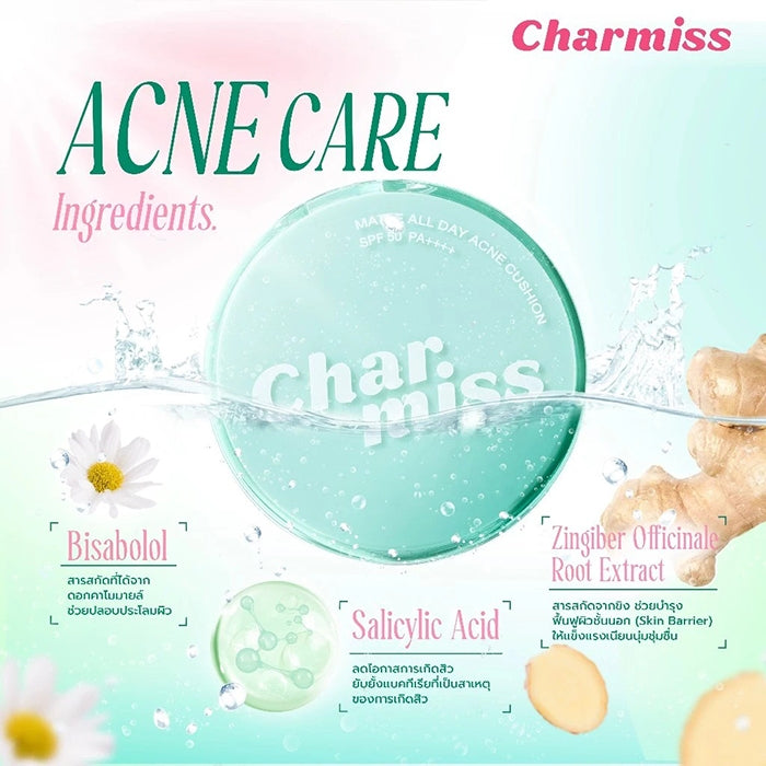 [SG INSTOCK] CHARMISS MATTE All DAY ACNE CUSHION SPF50 PA++++ 8g