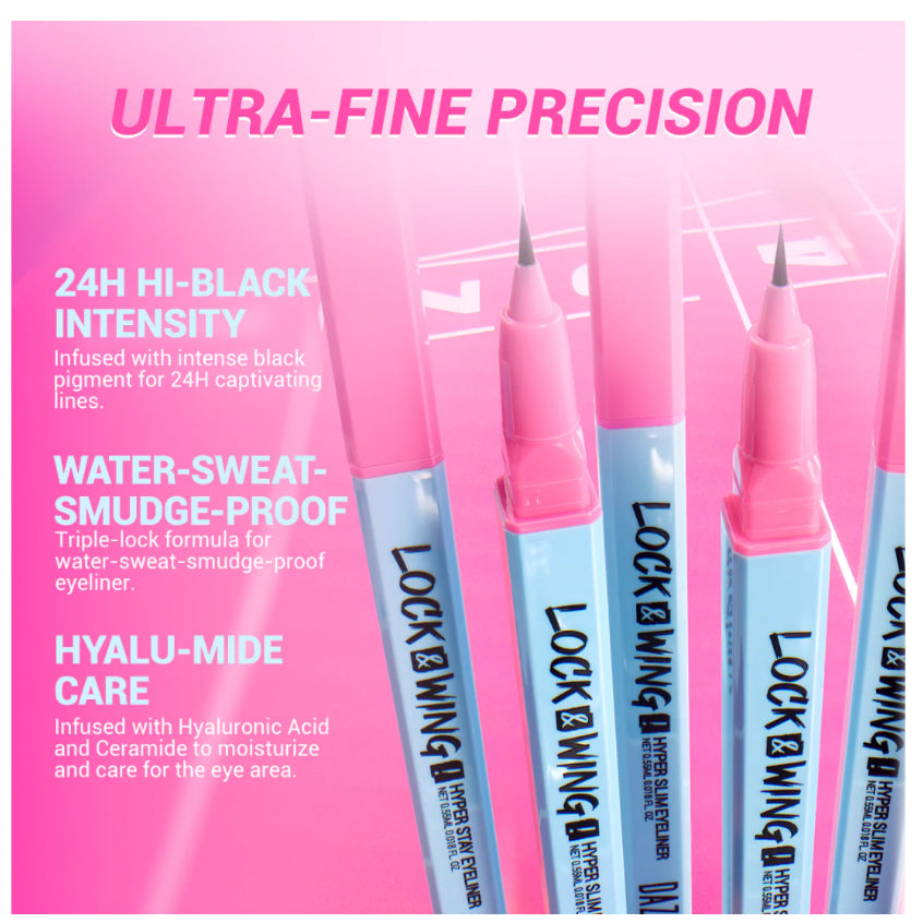 [SG INSTOCK] DAZZLE ME LOCK & WING! HYPER SLIM EYELINER 0.05ML,DAZZLE ME LOCK & WING! HYPER STAY EYELINER 0.5ML