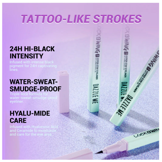 [SG INSTOCK] DAZZLE ME LOCK & WING! HYPER SLIM EYELINER 0.05ML,DAZZLE ME LOCK & WING! HYPER STAY EYELINER 0.5ML