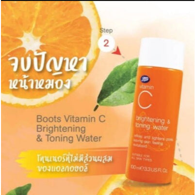 [SG INSTOCK] Boots Vitamin C Brightening Toning Water 100ML