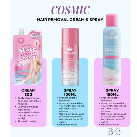 [SG INSTOCK] NEW PACKAGING! COSMIC HAIR REMOVER SPRAY 150ML