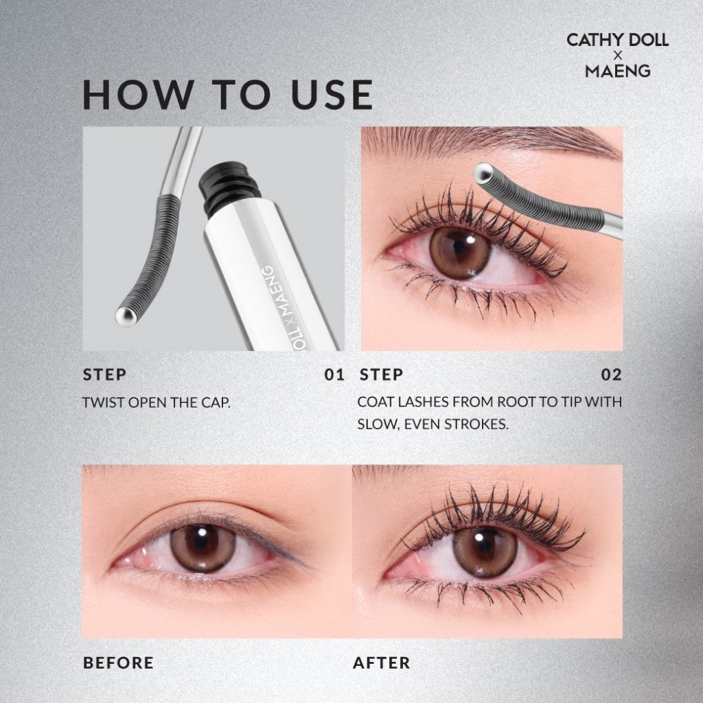 [SG INSTOCK] CATHY DOLL X MAENG CURVY METAL MASCARA 5G