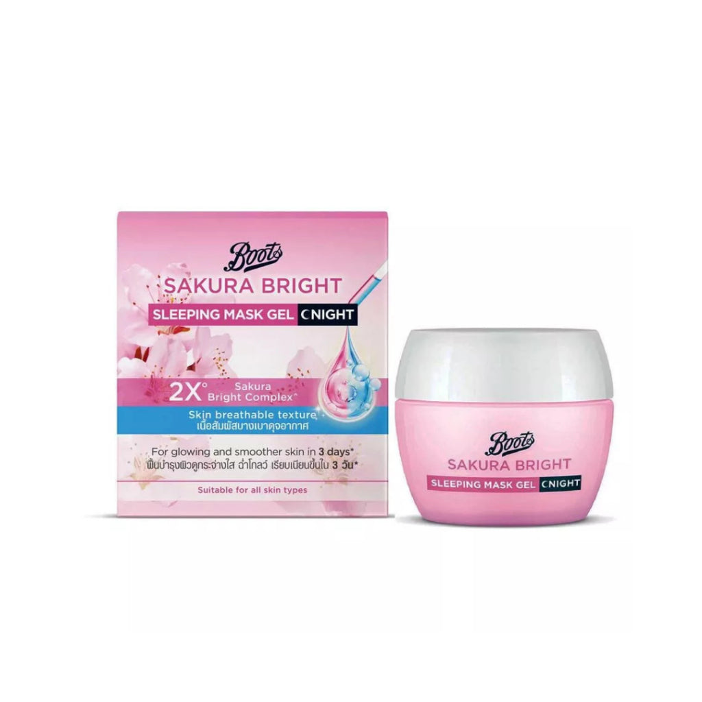 [SG INSTOCK] BOOTS SAKURA BRIGHT SLEEPING MASK GEL NIGHT 50ML