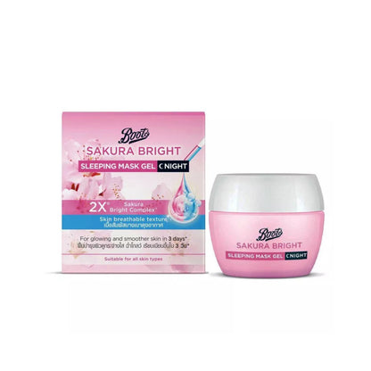 [SG INSTOCK] BOOTS SAKURA BRIGHT SLEEPING MASK GEL NIGHT 50ML