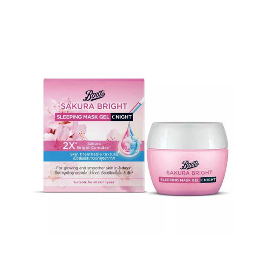 [SG INSTOCK] BOOTS SAKURA BRIGHT SLEEPING MASK GEL NIGHT 50ML