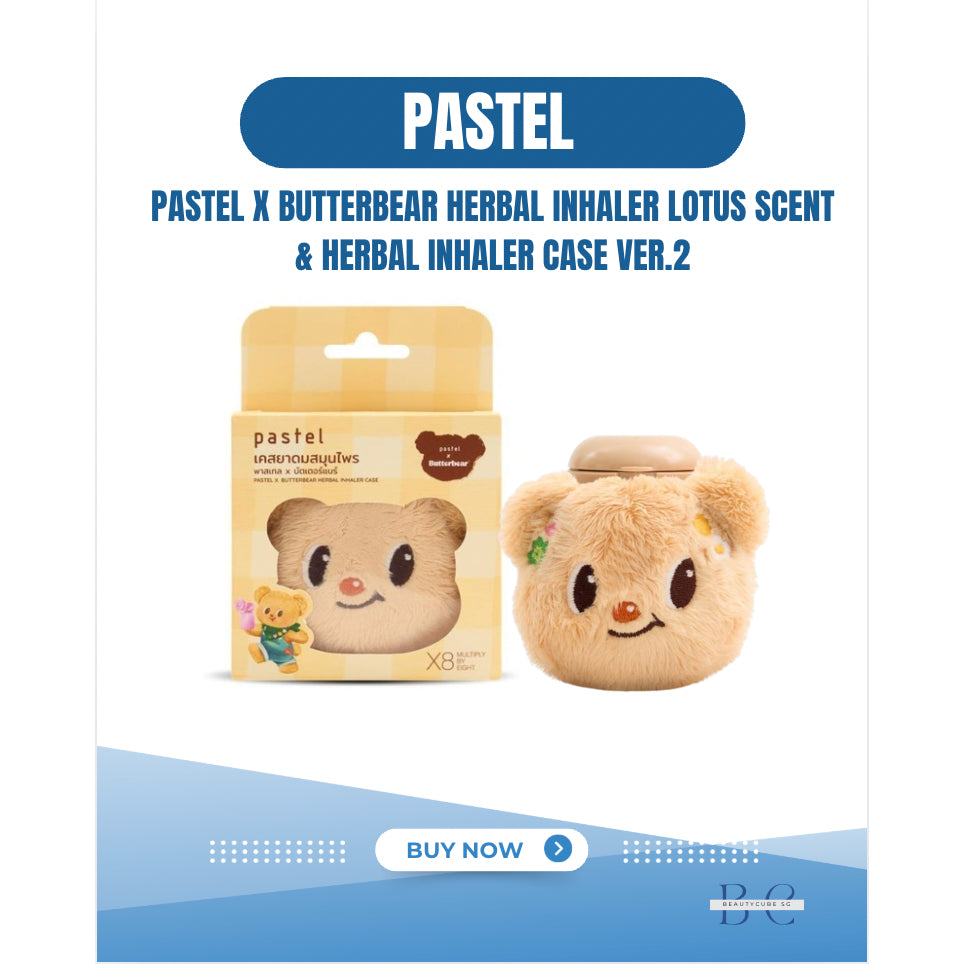 [SG INSTOCK] PASTEL X BUTTERBEAR HERBAL INHALER LOTUS SCENT & HERBAL INHALER CASE Ver.2