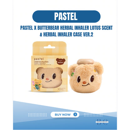 [SG INSTOCK] PASTEL X BUTTERBEAR HERBAL INHALER LOTUS SCENT & HERBAL INHALER CASE Ver.2