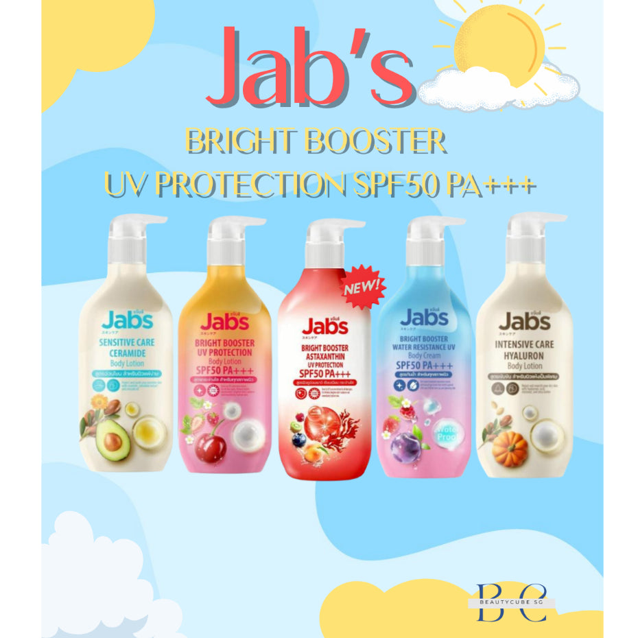 [SG INSTOCK] JABS BRIGHT BOOSTER UV PROTECTION BODY LOTION SPF50 PA+++, JABS SENSITIVE CARE CERAMIDE BODY LOTION