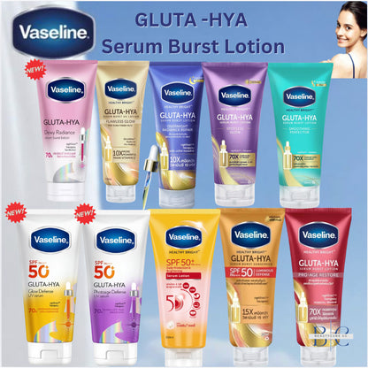 [SG INSTOCK] Vaseline Gluta HYA Serum Burst Lotion Dewy Radiance, Flawless Glow, Overnight Radiance, Luminous, Pro Age