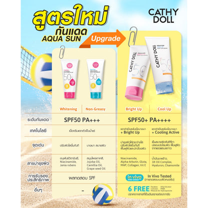 [SG INSTOCK] NEW PACKAGING CATHY DOLL AQUA SUN BODY SERUM SPF50 PA+++140ML