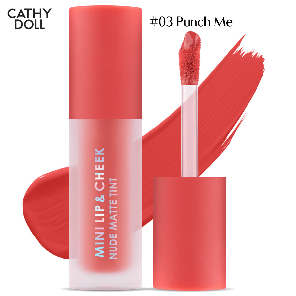 [SG INSTOCK] CATHY DOLL MINI LIP & CHEEK NUDE MATTE TINT 2.1G