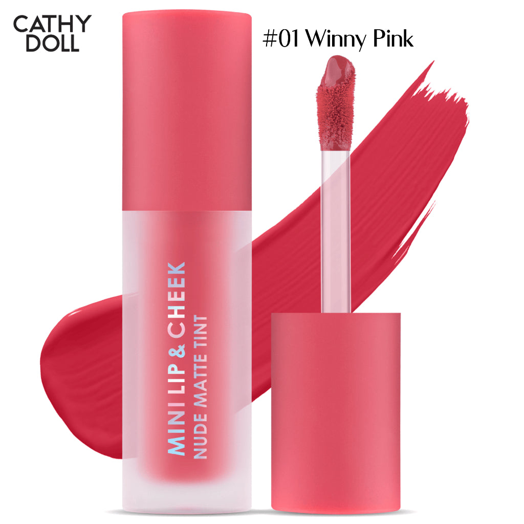 [SG INSTOCK] CATHY DOLL MINI LIP & CHEEK NUDE MATTE TINT 2.1G