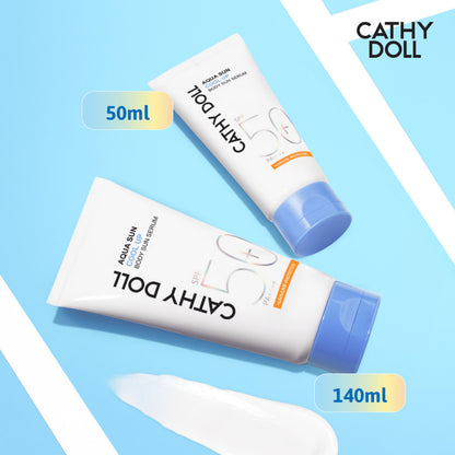[SG INSTOCK] NEW PACKAGING CATHY DOLL AQUA SUN BODY SERUM SPF50 PA+++140ML