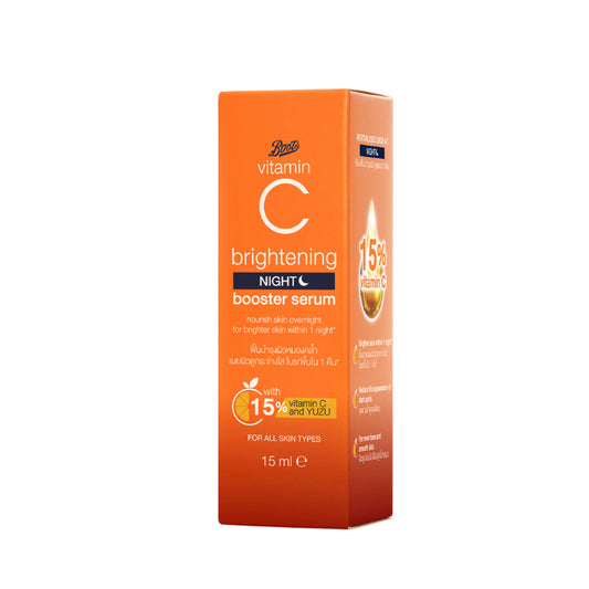 [SG INSTOCK ] BOOTS VITAMIN C BRIGHTENING NIGHT BOOSTER SERUM 15ML