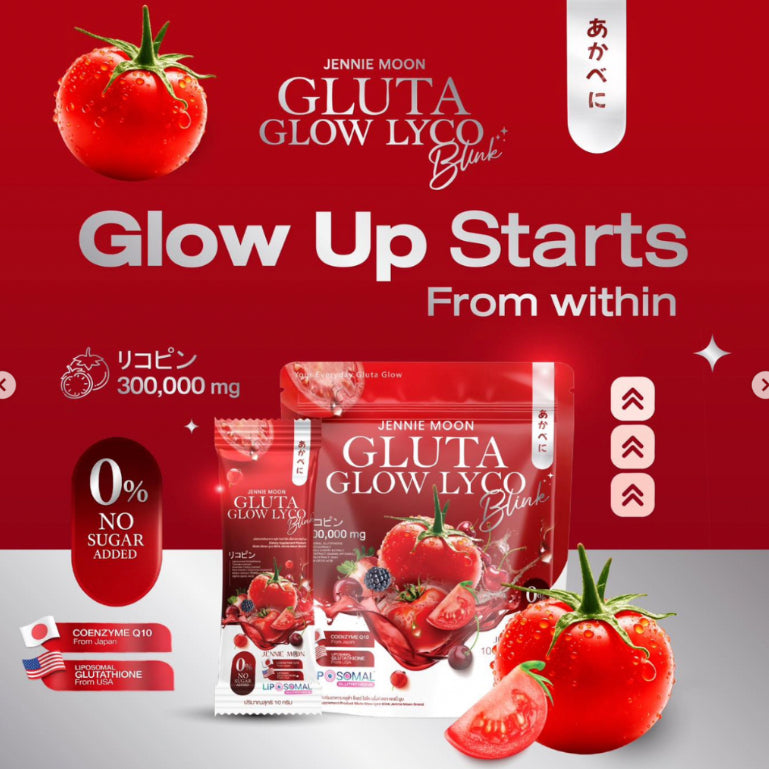[SG INSTOCK] JENNIE MOON GLUTA GLOW LYCO BLINK (PACK OF 10G X 30SACHETS)