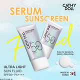 [SG SELLER] CATHY DOLL ULTRA LIGHT SUN FLUID SPF50 PA++++ 15ML/40ML