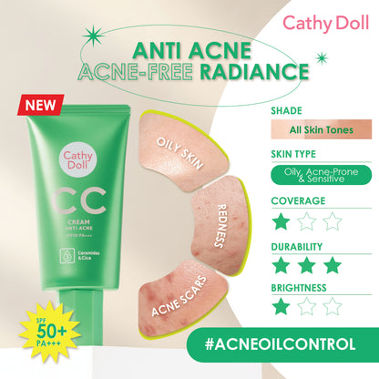 [SG INSTOCK] CATHY DOLL SPEED WHITE / SPEED COVER CC CREAM SPF50+ PA+++ 50ML