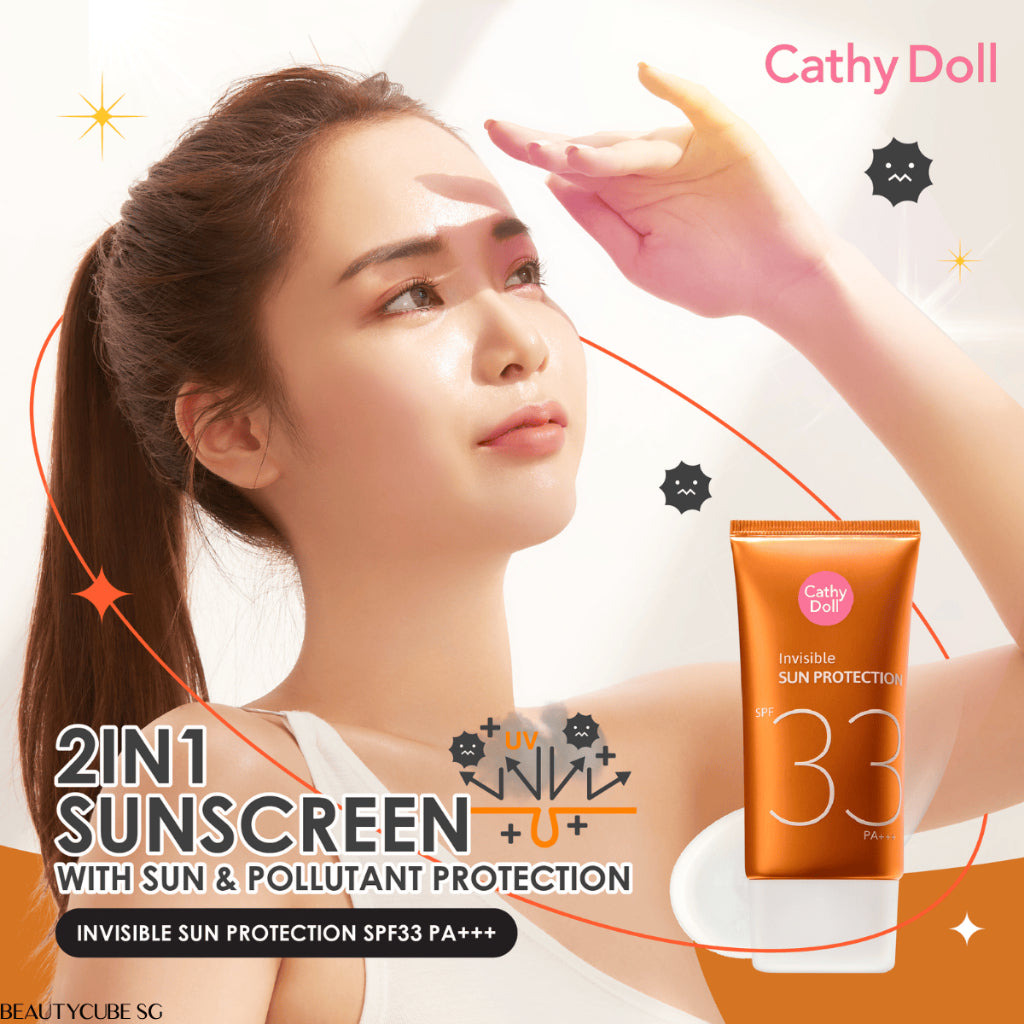 [SG SELLER] CATHY DOLL INVISIBLE SUN PROTECTION SPF33 PA+++ 20ML,60ML