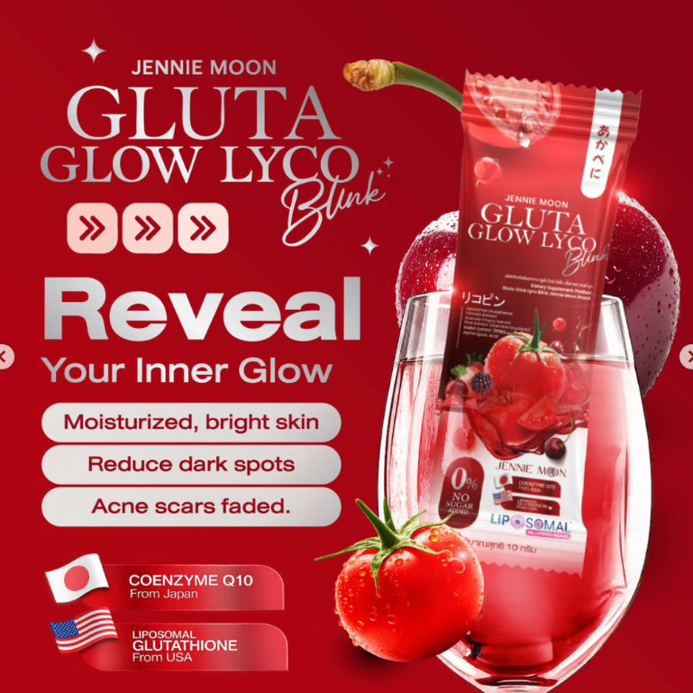 [SG INSTOCK] JENNIE MOON GLUTA GLOW LYCO BLINK (PACK OF 10G X 30SACHETS)